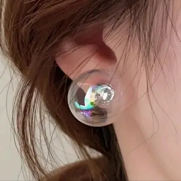 🫧Super Cute Bubble Earrings With Transparent Acrylic & 925 Silver Posts🫧 (OS) - Picture 8 of 11